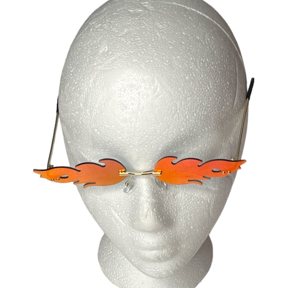 Flame Sunglasses Red Orange Blue - Picture 4 of 5